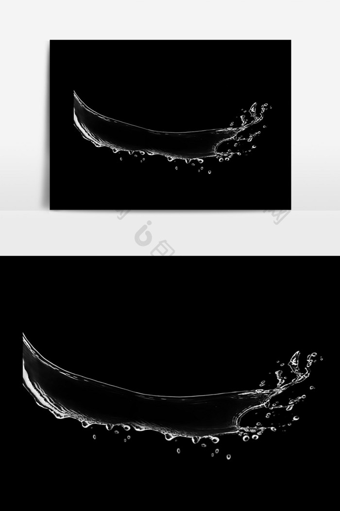 免扣泼水矢量素材