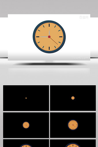 简单扁平画风生活用品类时钟mg动画图片