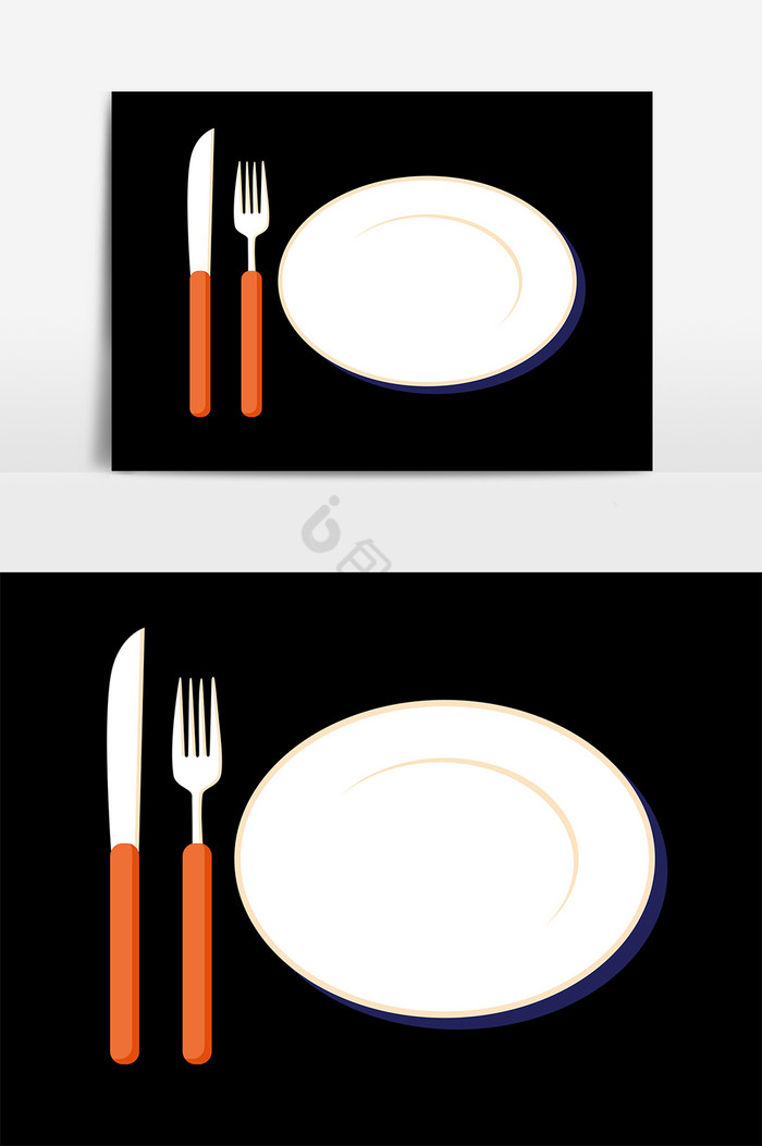 餐具刀叉盘子图片