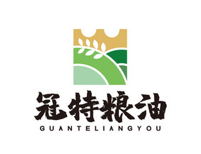 皇冠粮油良田大米小麦LOGO标志VI