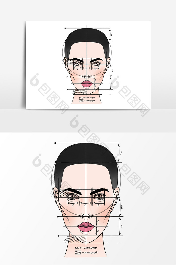 医疗美容黄金比例脸型图片图片
