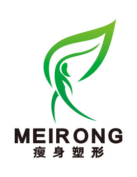 塑形美体瘦身叶子美女logo标志vi图片