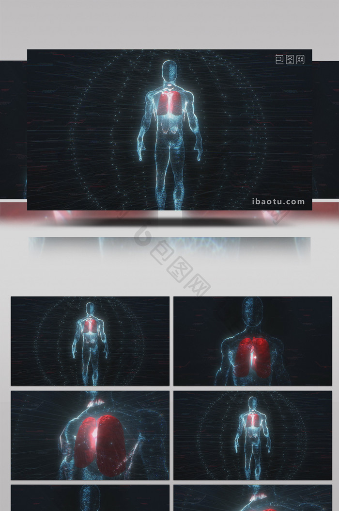 4K科技医学人体高清背景视频