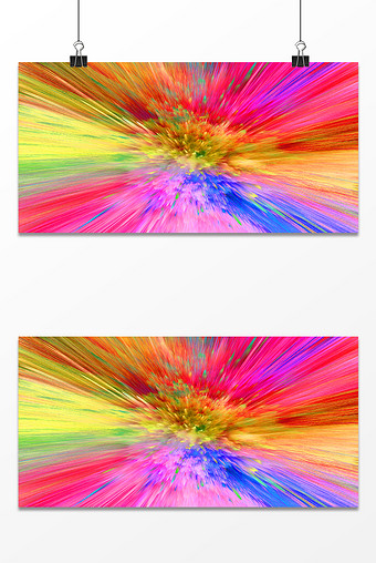 彩色3d爆炸炸裂背景插画