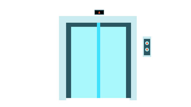 简单扁平画风生活商场运输类电梯mg动画