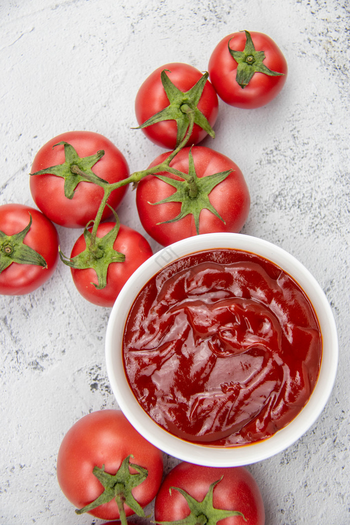 番茄酱西红柿高清摄影图图片