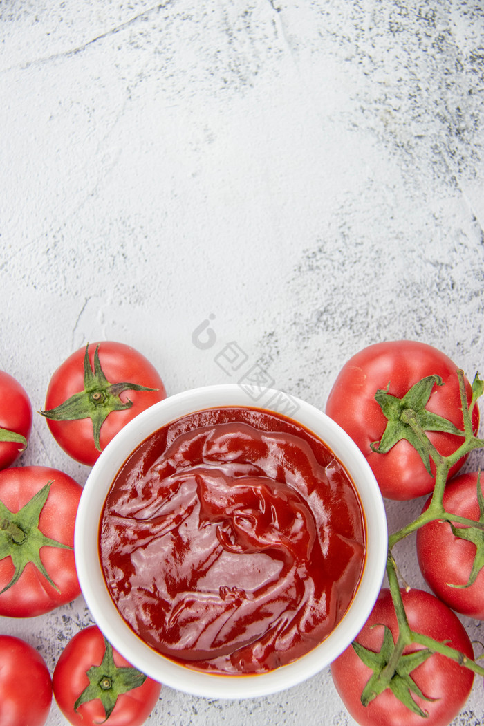 番茄酱西红柿摄影图图片
