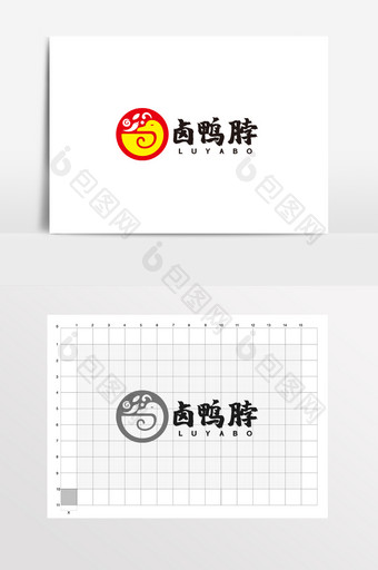 麻辣鸭脖卤鸭货LOGO标志VI图片