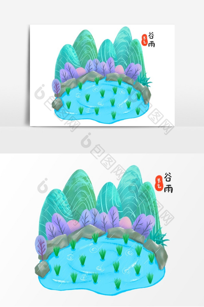 谷雨节气时节元素
