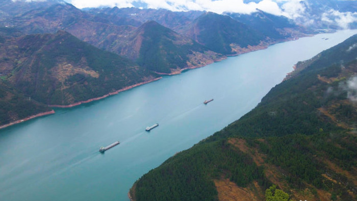 船舶运输大好河山长江水资源自然生态