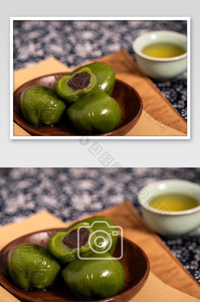 中式风格清明节传统美食青团素材图片图片