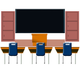 学校教学教室课桌椅子
