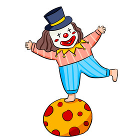 马戏团小丑表演杂技