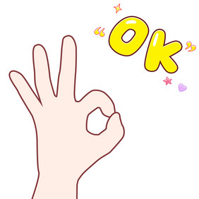 简笔画可爱卡通手绘手指表情包图