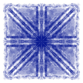 蓝色几何线条布料扎染图案元素
