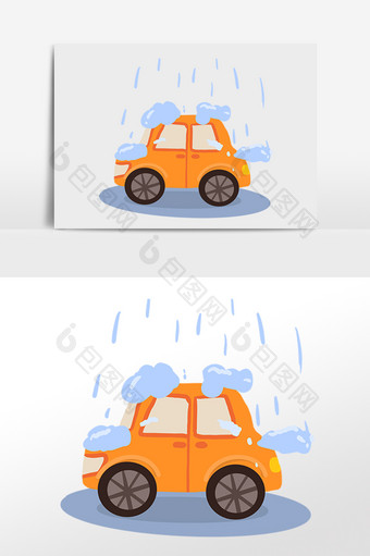 洗车打蜡保养汽车图片
