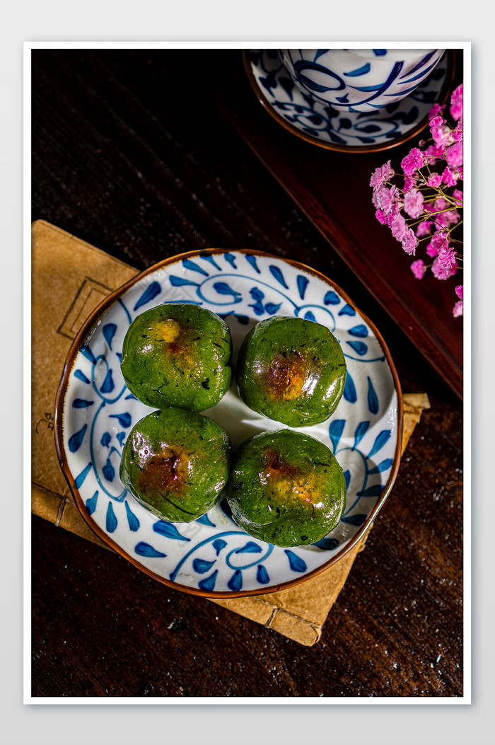 清明节清团 中式传统 家做节气美食图片图片