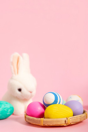 彩蛋兔子复活节创意海报