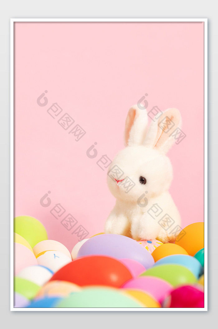 复活节创意彩蛋兔子背景图