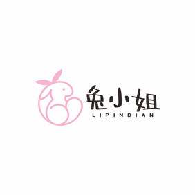 兔小姐礼品店花店LOGO标志VI