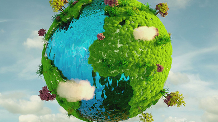 绿色健康地球生态高清背景视频
