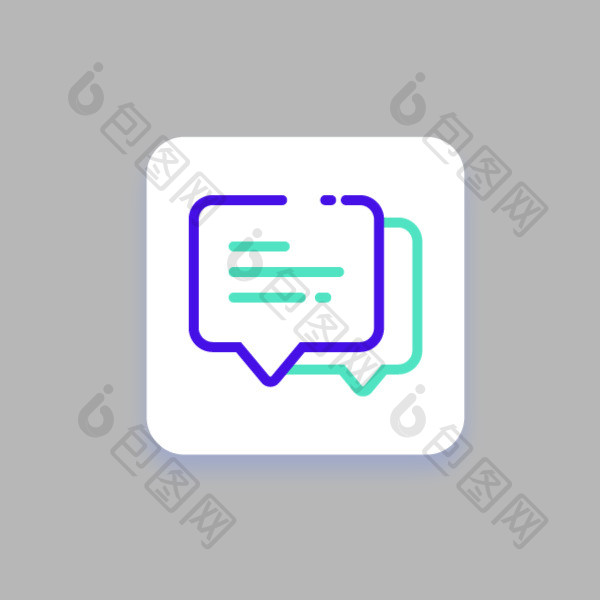 多色简约教育手机软件短信icon图标