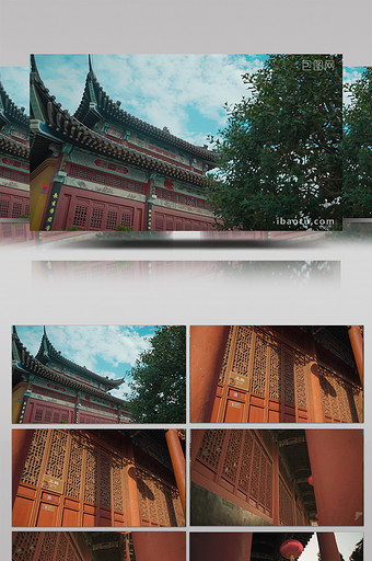 大气震撼中国风祠堂古风建筑实拍视频图片