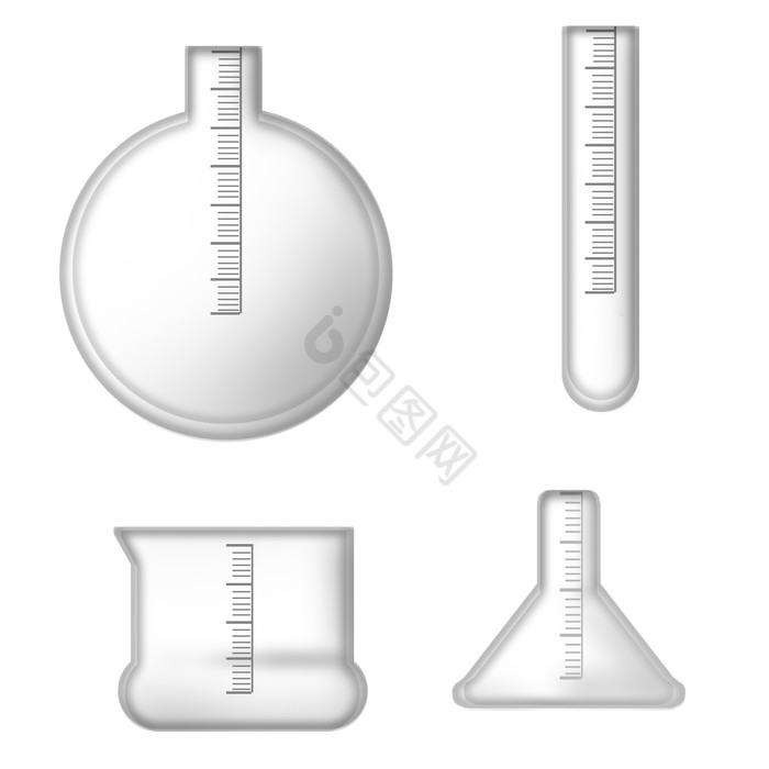 化学实验玻璃烧杯图片