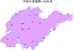 中国地图省份地标图案山东省地图