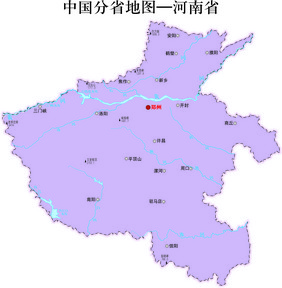 中国地图地标图案河南省地图