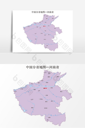 中国地图地标图案河南省地图图片