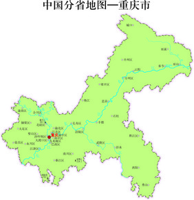 中国地图省份地标图案重庆市地图