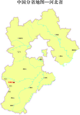 中國地圖省份地標河北省地圖