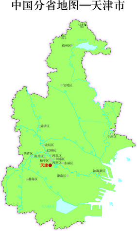 中国地图省份地标图案天津省地图