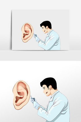 医生检查耳朵爱护耳朵