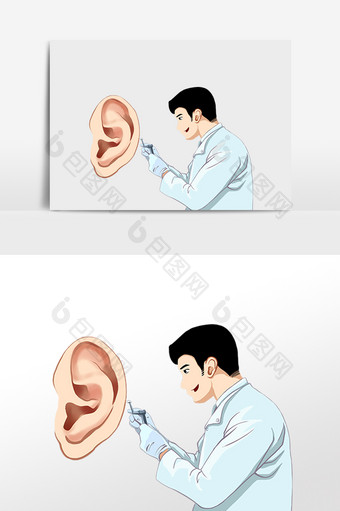 医生检查耳朵爱护耳朵图片