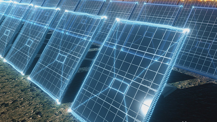 科技光线太阳能能源高清背景视频