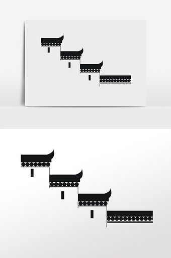 手绘徽派建筑图片