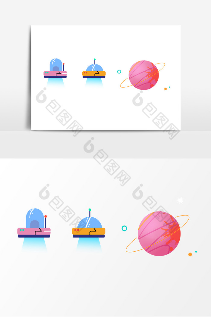 风飞船太空星球航天插画图片图片