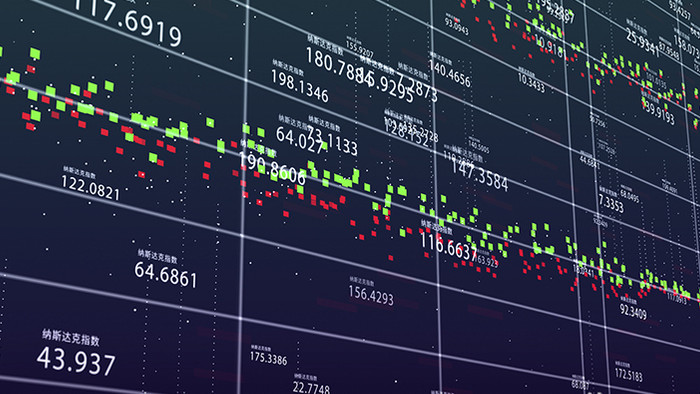 股票金融交易数据浮动背景视频