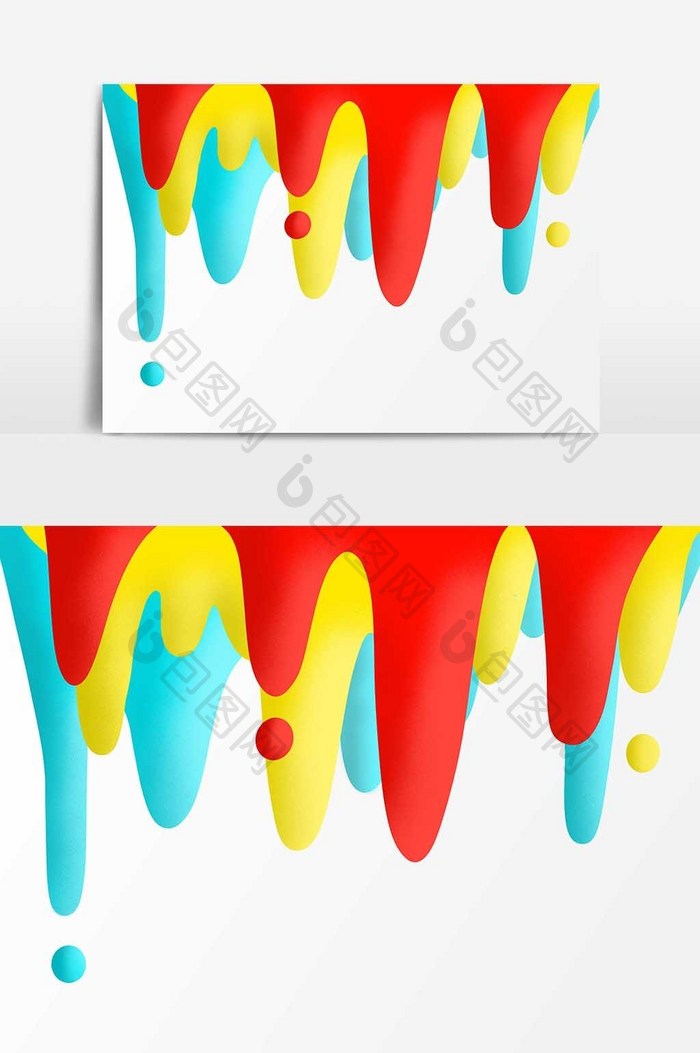 炫彩活力彩色颜料流动元素