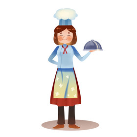 卡通手绘职业人物厨师