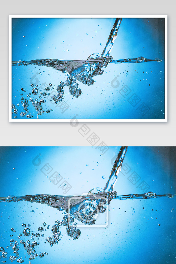 水中溅起的水花摄影图