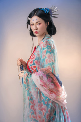 中国唐代古风建筑武则天年间插画唐代人物书生中国文化唐代杨贵妃插画