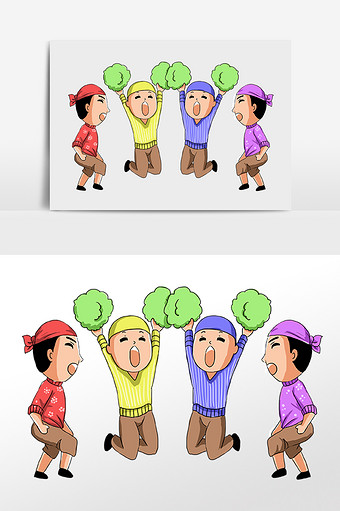 卡通综艺狂欢气氛