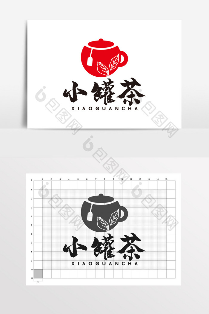 小罐茶茶楼茶叶茶馆LOGO标志VI