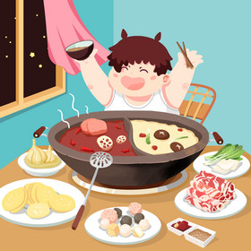 吃火锅图片