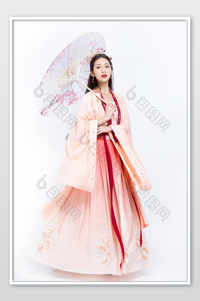 汉服长裙人像写真中国风打伞