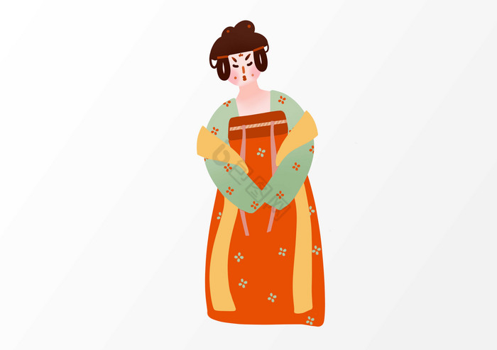 唐宫夜宴小胖妞侍女汉服襦裙