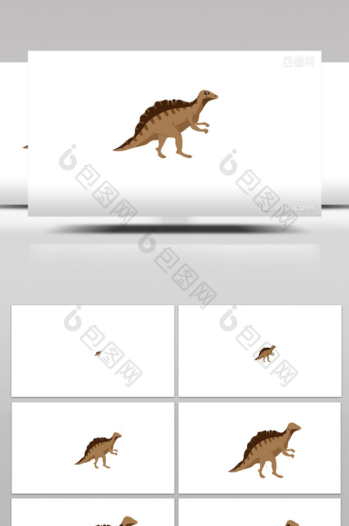 简单扁平画风自然动物类恐龙mg动画